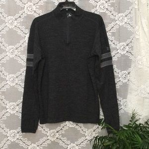 KÜHL Men long Sleeve Thumb Hole 1/4 Zip Sweatshirt Charcoal Size L